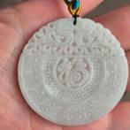 Natuurlijke type A jadeiet jade hanger met ketting, Verzenden, Zo goed als nieuw