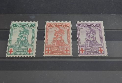 Belgium 1914 - OBP/COB 126/127/128 - Rode Kruis/Croix-Rouge, Postzegels en Munten, Postzegels | Europa | België, Postfris, Rode kruis