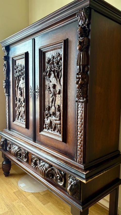 Buffets, Huis en Inrichting, Kasten | Buffetkasten, Gebruikt, 150 tot 200 cm, 100 tot 150 cm, 25 tot 50 cm, Eikenhout, Ophalen