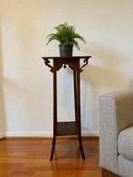 vintage houten pied de stal / bijzettafel / plantentafel, Antiek en Kunst, Ophalen of Verzenden
