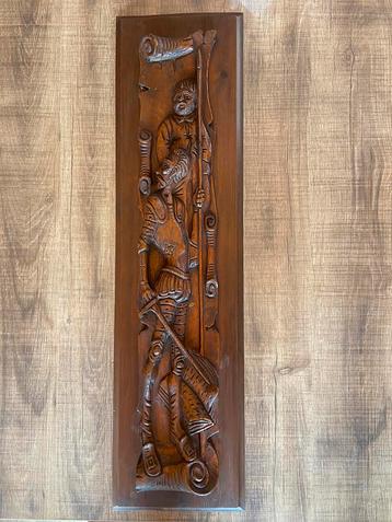 Panneau de bois sculpté Vintage