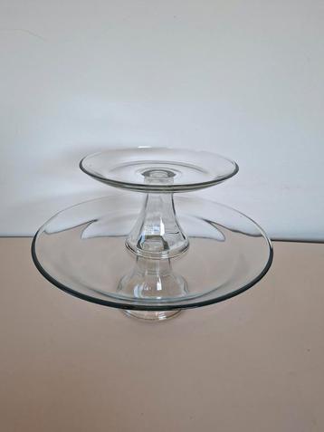 Glazen etagère presentoir high tea, Enlèvement ou Envoi, Comme neuf