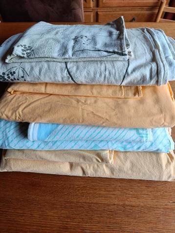 4x 1persoons lakens met kussensloop flanel, Huis en Inrichting, Ophalen of Verzenden, Gebruikt