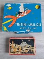 Kuifje bordspel en oude puzzel maan Tintin lune, Collections, Personnages de BD, Tintin, Enlèvement, Utilisé