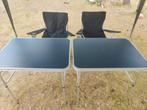 2 camping tafels plus 4 zwarte stoelen en 1 grijze, Ophalen, Zo goed als nieuw