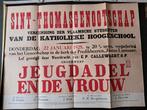 Vlaamse Studenten genootschap affiche poster, Verzamelen, Posters, Ophalen of Verzenden, Zo goed als nieuw
