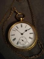 Mooi groot antieke Franse zakhorloge uit 1889 pari met sleut, Overige merken, Overige materialen, Zakhorloge, Ophalen of Verzenden