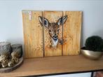 Peinture de cerf en 3 parties - Mk Art, Antiquités & Art, Art | Peinture | Moderne, Enlèvement ou Envoi