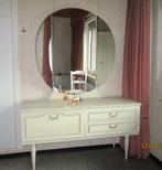 Vintage commode met spiegel + 2 nachtkastjes, Huis en Inrichting, Slaapkamer | Nachtkastjes, Ophalen