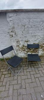 2 opvouwbare plastic stoelen, Tuin en Terras, Plastic, Inklapbaar, Gebruikt, Ophalen