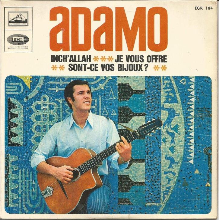 45T ADAMO - Inch' Allah - EMI Belgique - 1967, CD & DVD, Vinyles Singles, Utilisé, EP, Pop, 7 pouces, Enlèvement ou Envoi