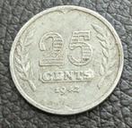 Nederland  25 Cents Duitse bezetting 1942, Ophalen of Verzenden, Losse munt, 25 cent