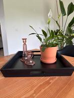 Houten zwarte dienblad, Huis en Inrichting, Woonaccessoires | Dienbladen, Ophalen of Verzenden, Zo goed als nieuw