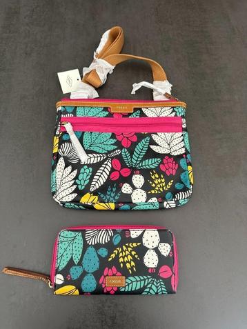 Ensemble sac bandoulière et portefeuille Fossil - Neuf beschikbaar voor biedingen