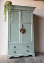 Vintage antiek meidenkast,kledingkast restyled, Antiek, Gebruikt, 100 tot 150 cm, Ophalen of Verzenden