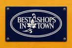 Emaille bordje – "Best Shop in Town", Verzenden, Gebruikt