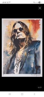 Ozzy Osbourne, Aquarelle sur papier, Enlèvement ou Envoi