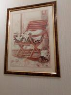 Mooie tekening in kader, Antiek en Kunst, Ophalen