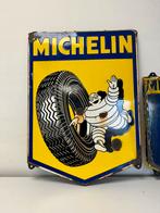 Panneau d'affichage en émail Michelin, Enlèvement ou Envoi, Utilisé, Panneau publicitaire