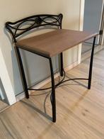 Ijzeren stoeltje met massief eiken blad, Ophalen, Zo goed als nieuw