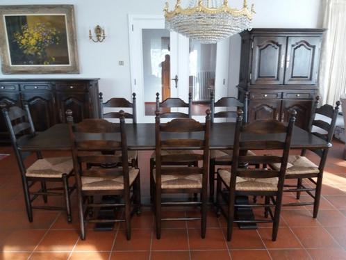 Salle à manger entièrement en chêne en très bon état, Maison & Meubles, Salles à manger complètes, Utilisé, 8 chaises ou plus