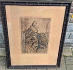 Gravure signe Fernand verhaegen, Antiek en Kunst, Kunst | Etsen en Gravures, Ophalen of Verzenden