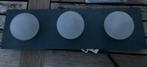 Halogeenlamp met 3 matte bollen., Huis en Inrichting, Lampen | Hanglampen, Ophalen, Zo goed als nieuw, Glas, Modern
