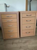 2 kastjes met schuiven, Huis en Inrichting, Kasten | Ladekasten, Ophalen, Minder dan 50 cm, Gebruikt, 3 of 4 laden