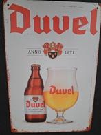 Vintage metalen reclamebord "Duvel" sinds 1871 Nieuw, Verzamelen, Biermerken, Verzenden, Nieuw, Reclamebord, Plaat of Schild, Duvel