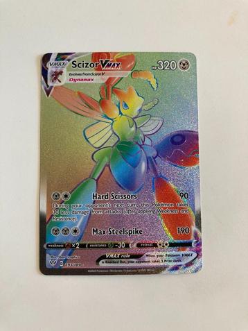 carte pokemon scizor V max arc en ciel beschikbaar voor biedingen