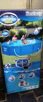 Bestway Steel Pro Max 366cmx76cm+pomp+trap+verwarming+zeil!, Tuin en Terras, Minder dan 80 cm, Rond, 300 cm of meer, Ophalen of Verzenden