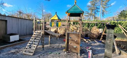 Speeltuin, Enfants & Bébés, Jouets | Extérieur | Aires de jeux, Utilisé, Toboggan, Filet à grimper, Mur d'escalade, Passerelle