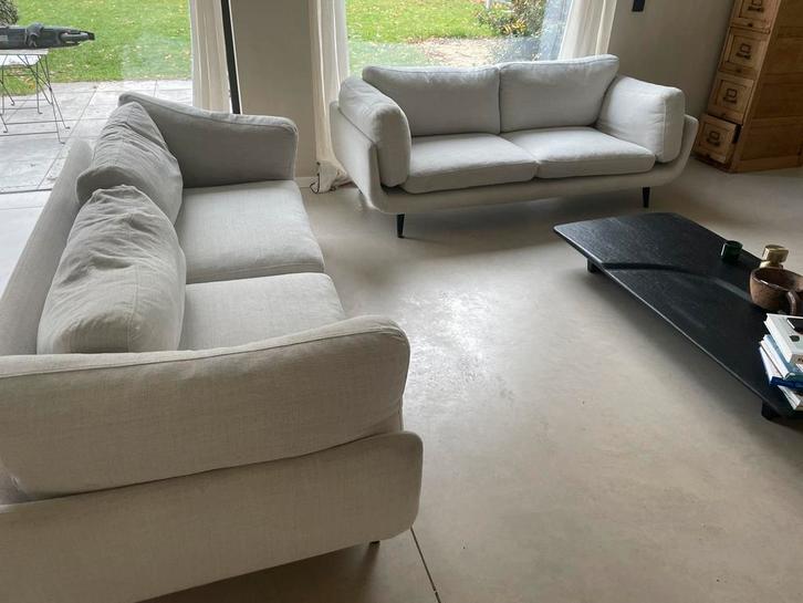 2 grands sièges, Maison & Meubles, Canapés | Coins salons complets, Utilisé, Tissus, Enlèvement