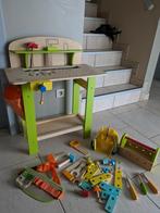 Leuke werkbank met gereedschap in hout, Ophalen of Verzenden, Gebruikt
