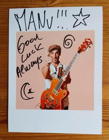 Gesigneerde foto van Manu Chao. beschikbaar voor biedingen