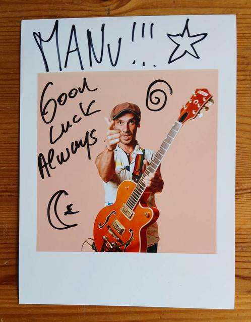 Gesigneerde foto van Manu Chao., Verzamelen, Muziek, Artiesten en Beroemdheden, Nieuw, Gesigneerd, Verzenden