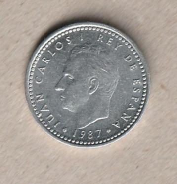 Spanje : 1 (gebruikte) munt van 1 peseta : 1987 beschikbaar voor biedingen