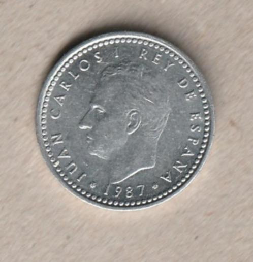 Spanje : 1 (gebruikte) munt van 1 peseta : 1987, Postzegels en Munten, Munten | Europa | Niet-Euromunten, Losse munt, Ophalen of Verzenden