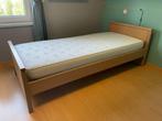 Eenpersoonsbed, nachtkastje en extra kastje, Huis en Inrichting, Slaapkamer | Bedden, Gebruikt, 210 cm, Eenpersoons, Bruin