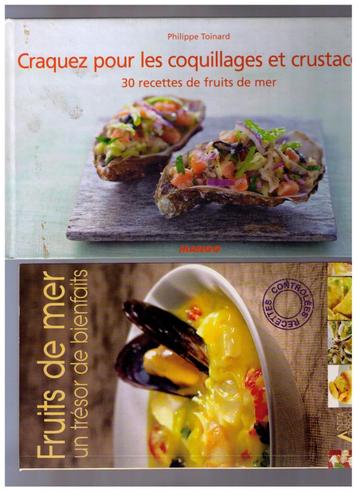 2 livres de recettes pour coquillages et crustacés beschikbaar voor biedingen