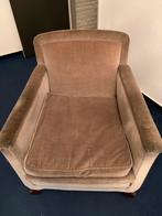 Vintage velouren zetel / fauteuil, Ophalen, Gebruikt, Stof, 75 tot 100 cm
