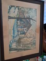 Schilderij aquarel, Antiek en Kunst, Kunst | Schilderijen | Klassiek, Ophalen