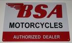 BSA MOTOR : Bord Logo BSA Motorcycles - Authorized Dealer, Envoi, Neuf, Motos