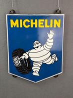 Michelin Bibendum klein emaille origineel reclamebord, Verzamelen, Ophalen of Verzenden, Zo goed als nieuw, Reclamebord