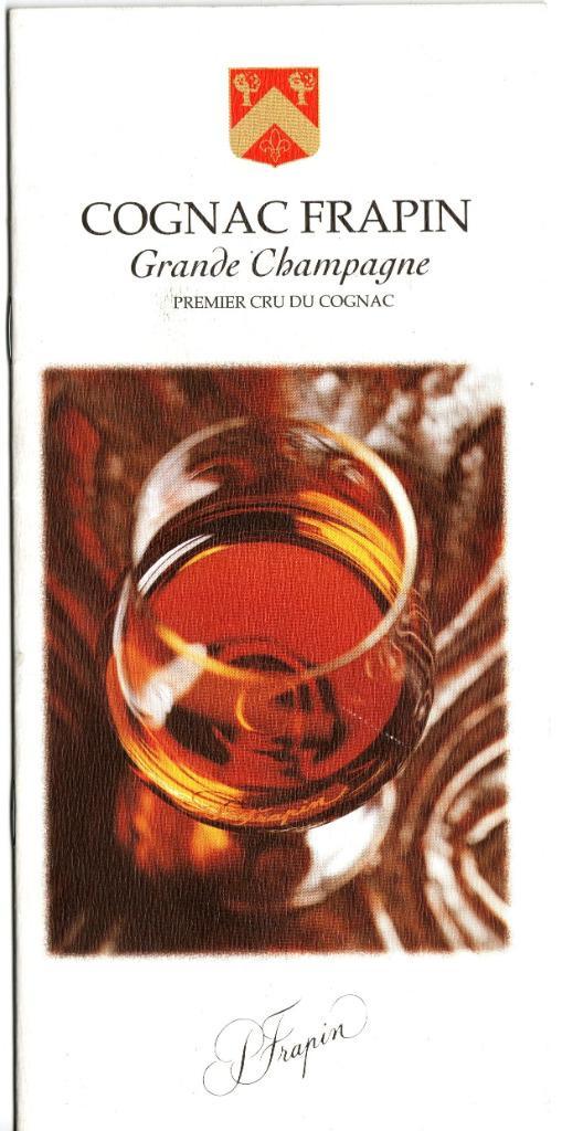 Dépliant Cognac Frapin, Collections, Marques & Objets publicitaires, Utilisé, Enlèvement ou Envoi
