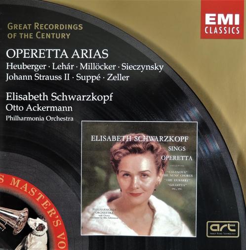 Operetta Arias - Schwarzkopf / Philharmonia Orch / Ackermann, Cd's en Dvd's, Cd's | Klassiek, Zo goed als nieuw, Opera of Operette