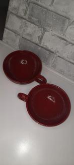 Koffietas bordeaux keramiek Aster set van twee, Enlèvement ou Envoi, Comme neuf, Céramique