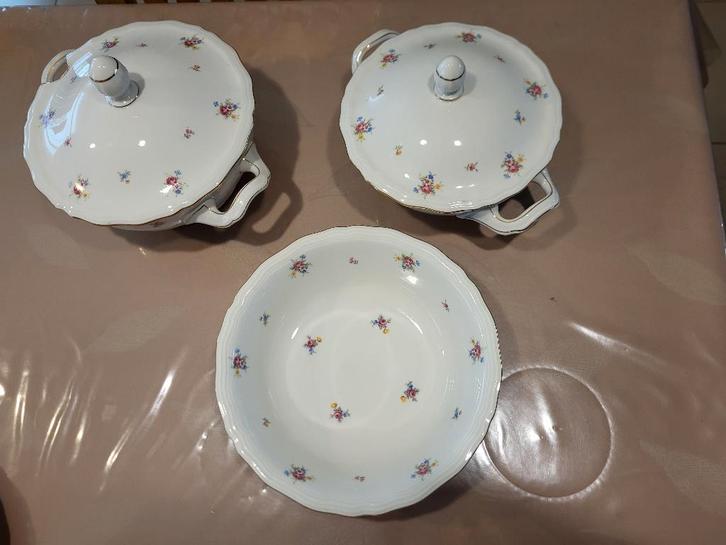 Porseleinen servies Rheinkrone Bavaria compleet 12 personen, Antiek en Kunst, Antiek | Servies compleet, Ophalen