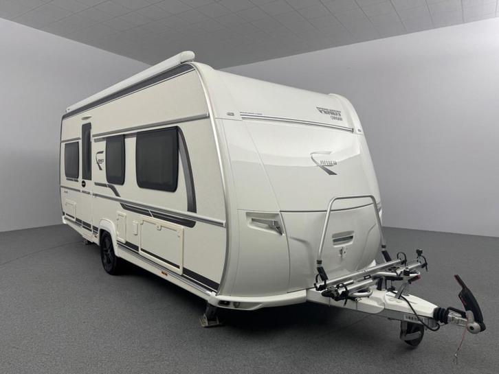 Fendt Bianco 515 SG Mover Cassetteluifel Fietsendrager, Caravans en Kamperen, Caravans, tot en met 4, Rondzit, Fendt, 2 aparte bedden