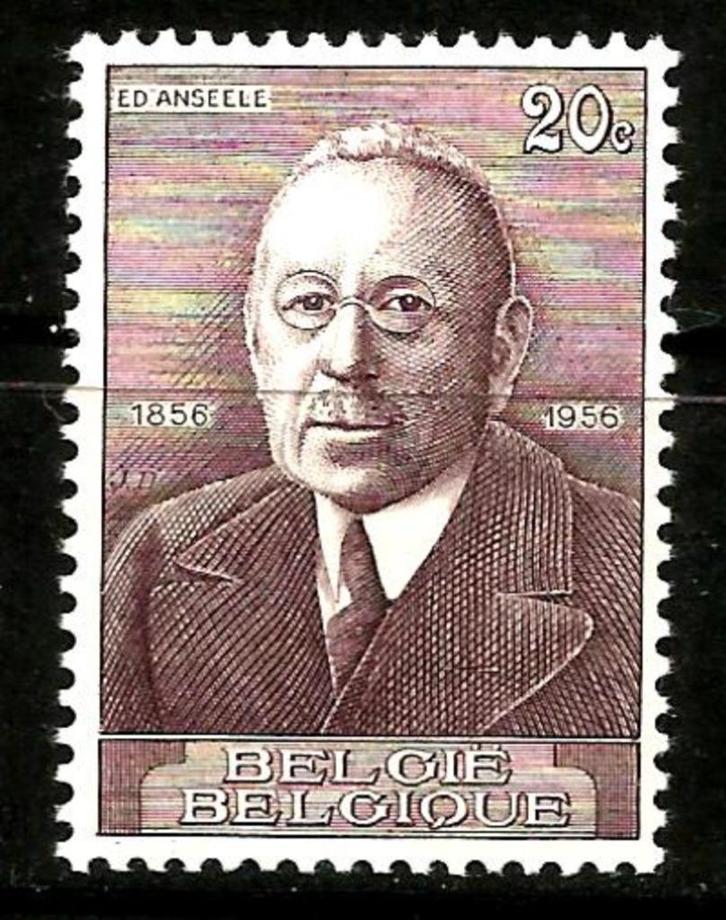 1956 Edward Anseele  OBP 997**, Postzegels en Munten, Postzegels | Europa | België, Postfris, Orginele gom, Overig, Zonder stempel